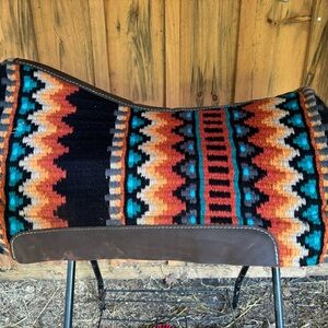 Erin Rhea Performance Pad Saddle Pad rust black teal western horse